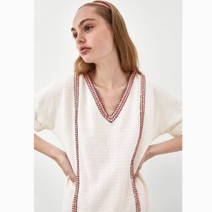 White ZARA Tweed Dress, Sz L (NWT)